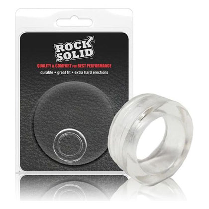 Rock Solid Clear O Ring - Stretchy Snug Fit Cock Ring for Enhanced Pleasure - Model RSCOR-001 - Unisex - Clear