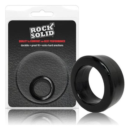 Rock Solid Black O Ring - Stretchy Cock Ring for Snug Fit - Model RS-001 - Male Pleasure - Black