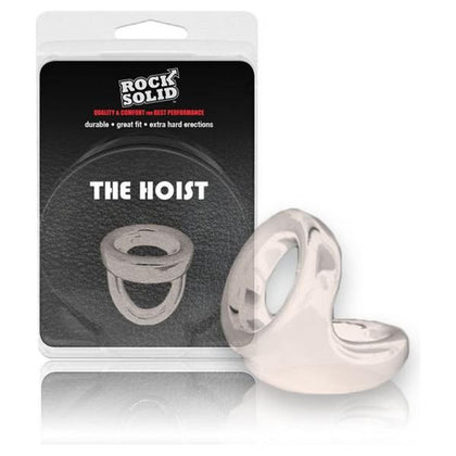 Rock Solid Smoke The Hoist Cock Ring - Premium Silicone Cock Ring for Enhanced Pleasure - Model RS-2021 - Male - Testicle and Penis Stimulation - Smoky Grey - Adult Naughty Store