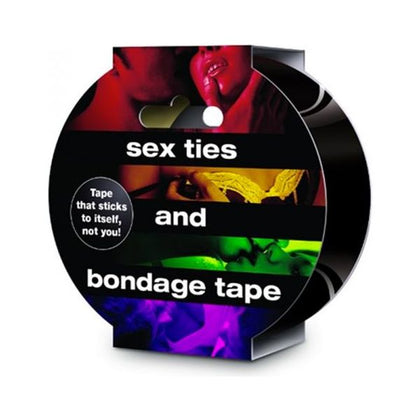 Fetish Fantasy Series Reusable Bondage Tape - Black, Self-Adhesive Restraint for Sensual Play