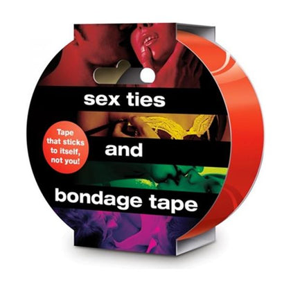 Fetish Fantasy Series Reusable Bondage Tape - Red, Self-Adhesive Restraint for Beginner and Experienced Players - Model FFSBT-001 - Unisex, Perfect for Bondage and Sensory Play