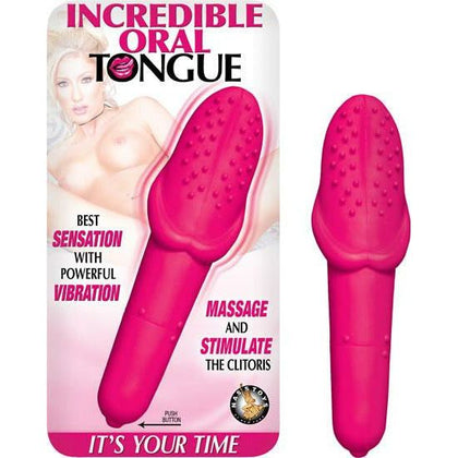 Introducing the Sensual Pleasure Co. Oral Delight Tongue Vibrator - Model X1: The Ultimate Pink Clitoral Massager