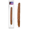 Introducing the B Yours 14 inches Double Dildo Model D-14: The Ultimate Pleasure Experience for Couples in Latin Olive Tan - Adult Naughty Store