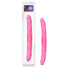 B Yours 16-Inch Pink PVC Double Dildo - Model DD-16 - Gender-Inclusive Pleasure Toy for Dual Penetration - Adult Naughty Store