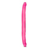 B Yours 16-Inch Pink PVC Double Dildo - Model DD-16 - Gender-Inclusive Pleasure Toy for Dual Penetration - Adult Naughty Store