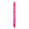 B Yours 16-Inch Pink PVC Double Dildo - Model DD-16 - Gender-Inclusive Pleasure Toy for Dual Penetration - Adult Naughty Store