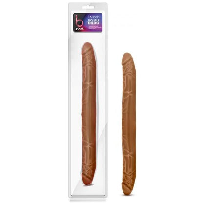 B Yours Double Delight DD16 - 16in Latin Double Dildo for Dual Penetration - Unisex - Dual-Sided Pleasure - Sensational Brown - Adult Naughty Store