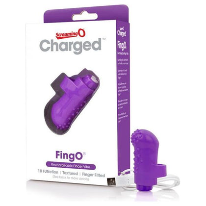 Charged Fingo Vooom Mini Vibe - Powerful USB Rechargeable Finger Vibrator for Intense Pleasure - Purple