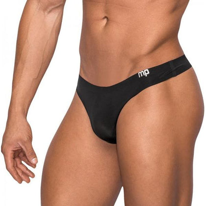 Male Power Seamless Sleek Thong with Sheer Pouch - Model SSM-001 - Men's Erotic Underwear for Intimate Comfort - Size Small/Medium - Adult Naughty Store