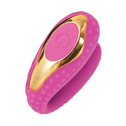 Surenda Enhanced Oral Vibe Pink - Luxury Gold Trim, 5 Functions, USB Rechargeable, Waterproof, Intense Oral Pleasure for Women