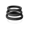 Xact-Fit Silicone Cockring Kit 3 - Medium to Large Black - Enhance Pleasure for Men and Couples - Adult Naughty Store