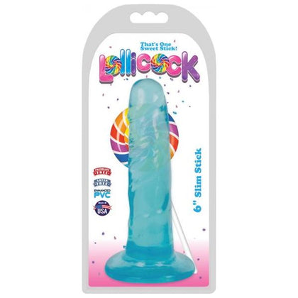 Lollicock Slim Stick 6in Berry Ice - Realistic PVC Dildo for Intense Pleasure - Model LS-6B - Unisex - Designed for Deep Penetration and G-Spot Stimulation - Vibrant Berry Ice Color