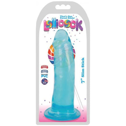 Lollicock Slim Stick 7in Berry Ice - Lifelike PVC Dong for Sensual Pleasure - Model LS-7BI - Unisex G-Spot and Prostate Stimulation - Transparent Pink - Adult Naughty Store