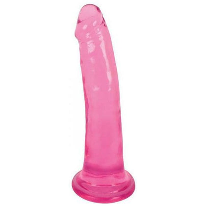 Lollicock Slim Stick 8in Cherry Ice Realistic Dildo - Model LS-8001 - Unisex Pleasure Toy - Transparent Pink