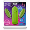 Double Pop Eggs Lime Green Vibrating Bullet - The Ultimate Pleasure Experience for Couples - Adult Naughty Store