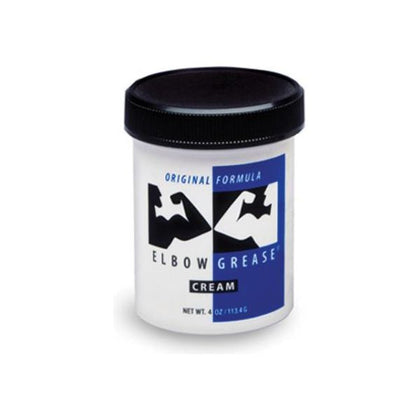 Elbow Grease Original Cream (4oz) - Premium Lubricant for Enhanced Sensual Pleasure with Polyurethane Condoms - Gender-Neutral Formula for Intimate Moments - Explore Pleasure in Comfort - Cle - Adult Naughty Store