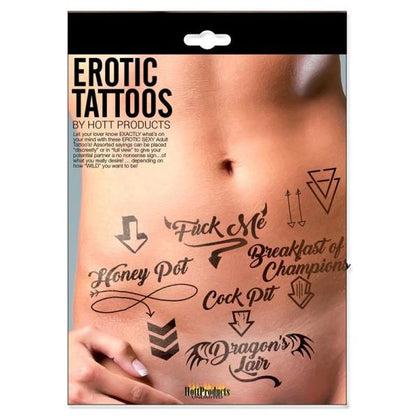 Seductive Inked Desires: Erotic Tattoos Assorted Pack for Intimate Pleasure (Model: SED-001, Unisex, Various Sizes) - Adult Naughty Store