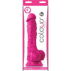 Colours Pleasures 7 inches Silicone Dildo Pink - The Ultimate Realistic Pleasure Experience for Women - Adult Naughty Store