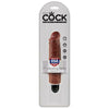 King Cock 7 inches Vibrating Stiffy Brown - Realistic Multi-Speed Vibrator for Intense Pleasure - Adult Naughty Store