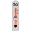 King Cock 9 inches Realistic Vibrating Stiffy Beige - Adult Naughty Store