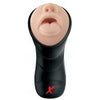 PDX Elite Deep Throat Vibrating Stroker - Model DT-500 - Male Masturbator for Intense Oral Pleasure - Flesh Color - Adult Naughty Store