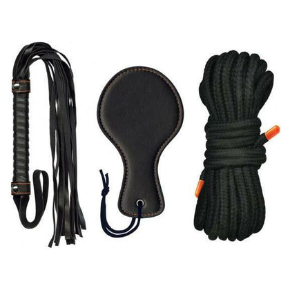 The Nines Orange Is The New Black BDSM Kit #3 - 50 Lashes, Slave! - Paddle, Whip, Rope - Unleash Your Desires with this All-Inclusive Pleasure Set - Adult Naughty Store