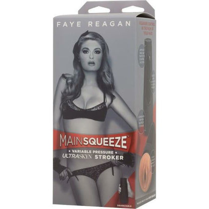 Introducing the Main Squeeze Faye Reagan Ultraskyn Masturbator - Model FR-7.5: The Ultimate Pleasure Companion for Men in a Captivating Coral Hue