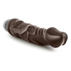 Dr Skin Vibe 6 8.75 inches Chocolate Brown Vibrating Dildo - Premium Pleasure for All Genders and Intense Stimulation in a Rich Chocolate Brown Hue - Adult Naughty Store