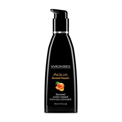 Wicked Aqua Sweet Peach Flavored Lubricant 2oz:
The Perfect Pleasure Enhancer for Intimate Moments - Adult Naughty Store