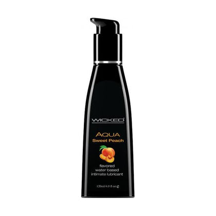 Wicked Aqua Sweet Peach Flavored Lubricant 4oz

Introducing the Wicked Aqua Sweet Peach Flavored Lubricant 4oz - The Perfect Pleasure Enhancer for Unforgettable Intimacy - Adult Naughty Store