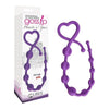 Introducing the Gossip Hearts N Spurs Violet Purple Anal Beads - Model V10: The Ultimate Pleasure Experience for All Genders!
