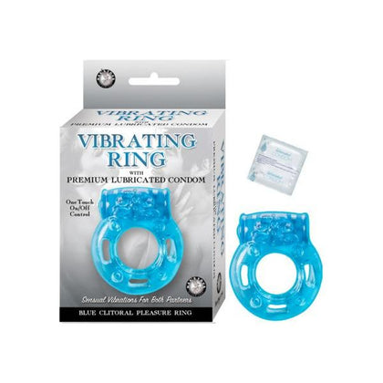 Introducing the PleasureMax Vibrating Ring - The Ultimate Clitoral Pleasure Enhancer for Couples, Model PR-2000, Blue - Adult Naughty Store