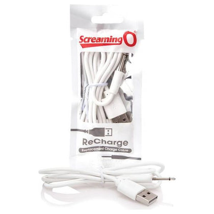 Screaming O Recharge Charging Cable for Rechargeable Sex Toys - Model X123, Female, Clitoral Stimulation, Pink