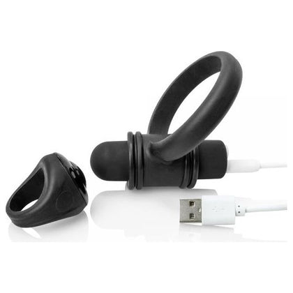 Screaming O My Secret Bullet and Ring for Him Black - Powerful Rechargeable Vibrating Cock Ring for Intense Pleasure