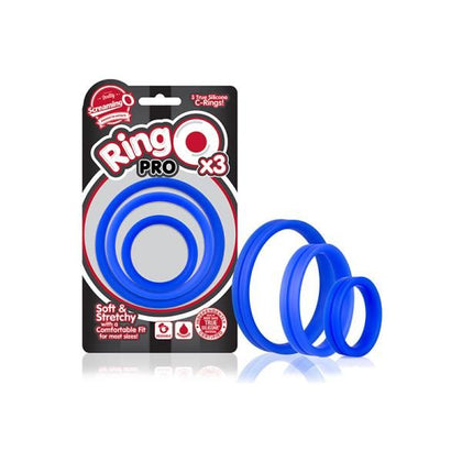 Screaming O Ringo Pro X3 - Blue: Premium Silicone Penis Rings for Enhanced Pleasure - Adult Naughty Store