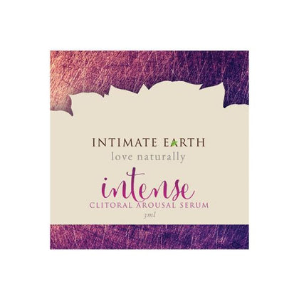 Intimate Earth Intense Clitoral Pleasure Gel - Foil Sample Size - Japanese Peppermint Oil Concentrated Formula - For Clitoral Stimulation - 3ml - Adult Naughty Store