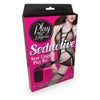 Introducing the Play With Me Seduction Lingerie Kit: Fishnet Body Stocking with Bikini Panties, Black Satin Tie, and Scenario Cards - Adult Naughty Store