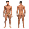 Male Power Pride Fest Bong Thong Print L-XL: Vibrant Rainbow Herringbone Patterned Men's Low-Rise T-Back Bong Thong Lingerie - Model #MP-PTB-001 - Size L/XL - Adult Naughty Store