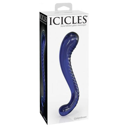 Icicles #70 Hand-Blown Glass Wand - Luxurious Pleasure Toy for All Genders - Sensational Stimulation for Internal and External Play - Exquisite Sapphire Blue - Adult Naughty Store