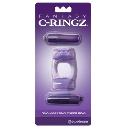 Fantasy C-ringz Duo-vibrating Super Ring Purple - Powerful Couples Vibrating Cock Ring for Enhanced Pleasure