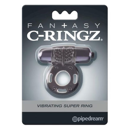 Fantasy C-ringz Vibrating Super Ring Black - Enhance Pleasure and Performance for Men and Couples