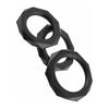 Fantasy C-ringz Elite Silicone Designer Stamina Set - Model X1, Black - For Men - Enhance Erections and Stamina - Adult Naughty Store