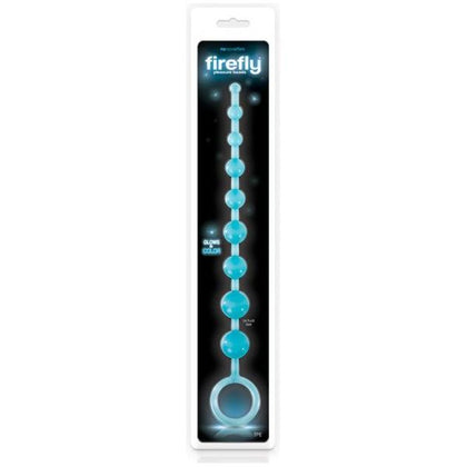 Firefly Pleasure Beads - Blue Glow-in-the-Dark Anal Beads for All Genders - Model FFPB-001
