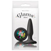 Inya Glams Mini Rainbow Gem Black Silicone Butt Plug - Model Number: GM-001 - For All Genders - Anal Pleasure - Captivating Color - Adult Naughty Store