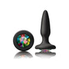 Inya Glams Mini Rainbow Gem Black Silicone Butt Plug - Model Number: GM-001 - For All Genders - Anal Pleasure - Captivating Color - Adult Naughty Store