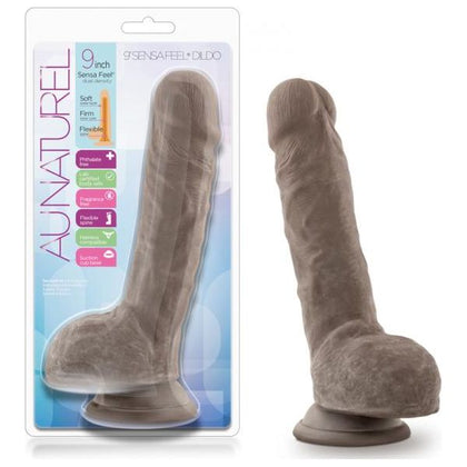 Au Naturel Sensa Feel 9in Dildo - Model 9SF-CH - Realistic Chocolate Brown - Unisex Pleasure - Adult Naughty Store