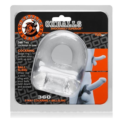 Oxballs 360 Cockring & Ballsling - Clear, Enhance Pleasure and Performance for Men