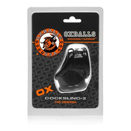 Oxballs Cocksling-2 Cock and Ball Ring, Black - Enhancing Pleasure and Support for Men