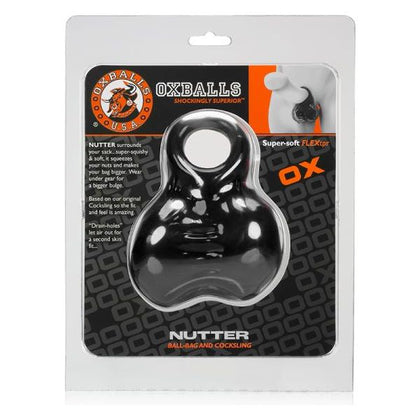 Oxballs Nutter Ballsack, Black: The Ultimate Flex-TPR Ball Encasing Pleasure Enhancer for Men - Adult Naughty Store