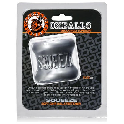 Oxballs Squeeze Ball Stretcher Steel Cock Ring, Model OS-BS-001, Unisex, Enhances Pleasure and Comfort, Metallic Grey